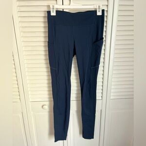 Lululemon Navy Pocket Leggings Mid rise